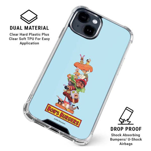 Bobs Burgers Stacked iPhone 14 Clear Case